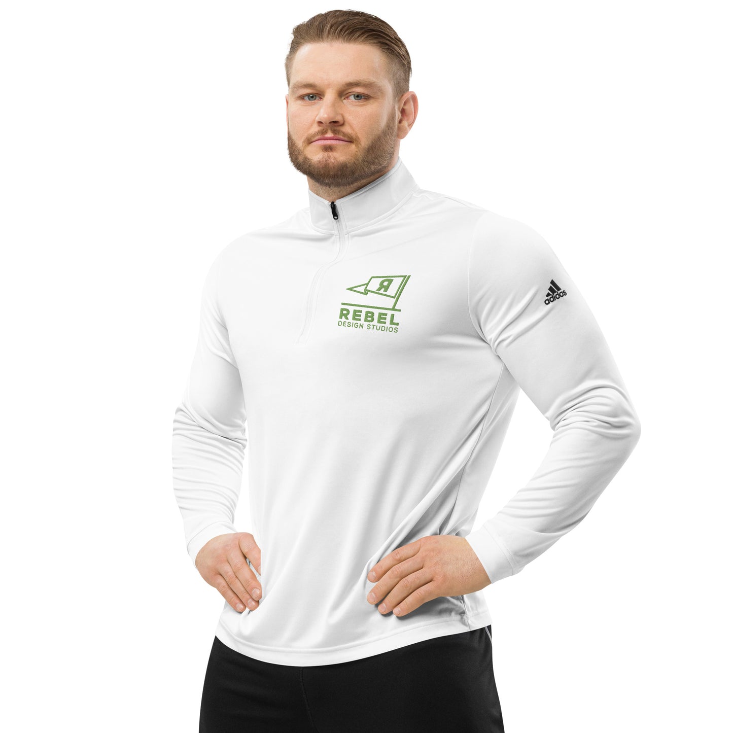 Rebel Quarter zip pullover white