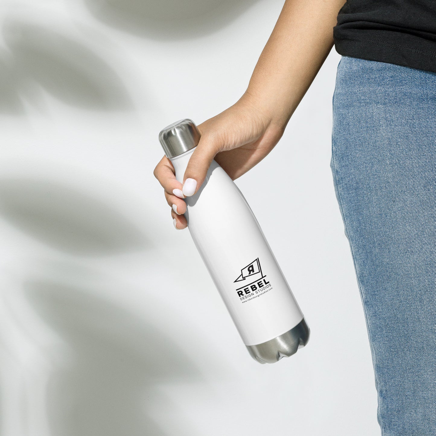Rebel Design Logo Stainless Steel Water Bottle